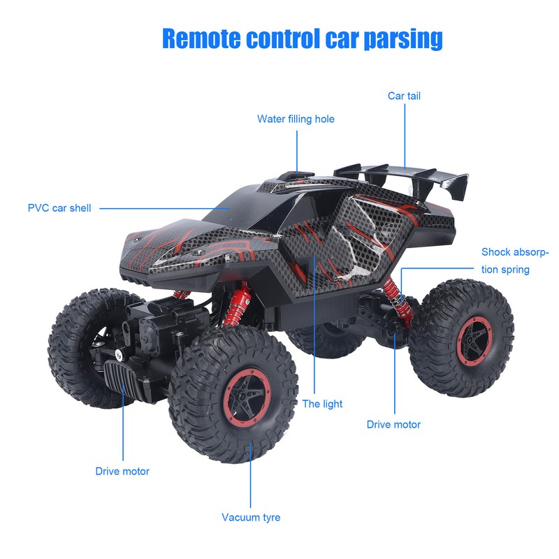 2.4G Remote Control Off Road Vehicle Spray Climbing Shock Absorption