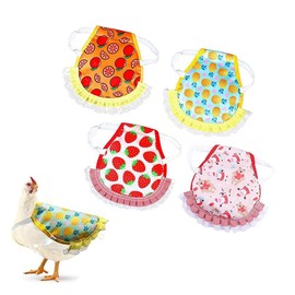 4 pcs Chicken Saddle,for Hens for Protection, Waterproof Chicken Saddle Hen Apron,for Chicken Vest/Jacket,with Elastic Straps,for Poultry Feather Protector Fixer Supplies