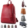 modamoda de - T138 Italian Women's Leather Backpack Bag, Grey2021
