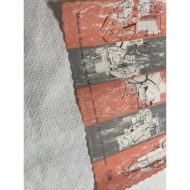 Vintage WABASH RAILROAD - Dining Car Placemat