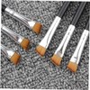 Healeved 10pcs Mini Makeup Brushes Set Wooden Handles Eyebrow Face