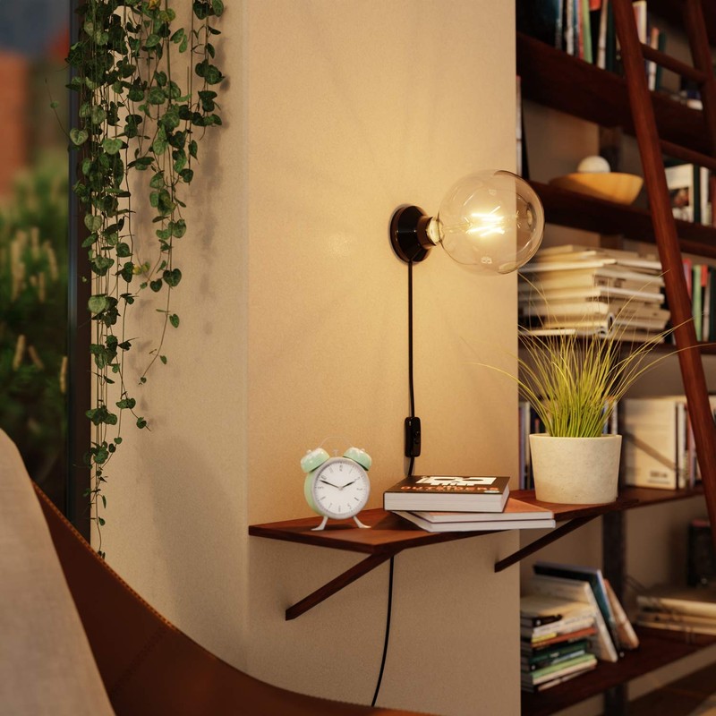 ledscom.de E27 LED Globe Filament Light G125 (12.5 cm Head