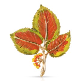 Mecool 2.36" Maple Leaf Women's Brooches & Pins Autumn Fall Leaves Brooch Pin for Clothes | Party Ladies Brooches for Wedding & Stylish Elegant Lapel Pin for Clothes