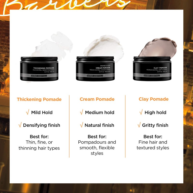 Redken Brews Cream Pomade For Men, Medium Hold, Natural Finish