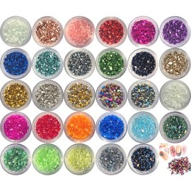 Nail Ssen Nail Art Crush Glass Stone DIY Nail / 네일쎈 네일아트 크러쉬 유리스톤 셀프네일