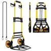 Folding Hand Truck and Dolly, 440lbs Capacity Portable Luggage Dolly