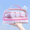 LJCM Transparent Pencil Case Bag, Waterproof, Durable, Multi Use, Easy