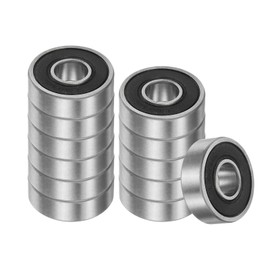 Kozelo 12pcs 607RS Deep Groove Ball Bearings - [7mm Bore x 19mm OD x 6mm Thickness] Double Sealed P0 Bearings for Industrial Equipment, High Carbon Steel, Z2