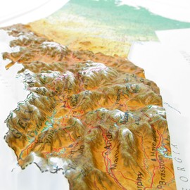 Hubbard Scientific 3D North Carolina Map | A True Raised Relief Map - You Can Feel the Terrain | Vacuum-formed Molded | 38" x 19" | Detailed Topography