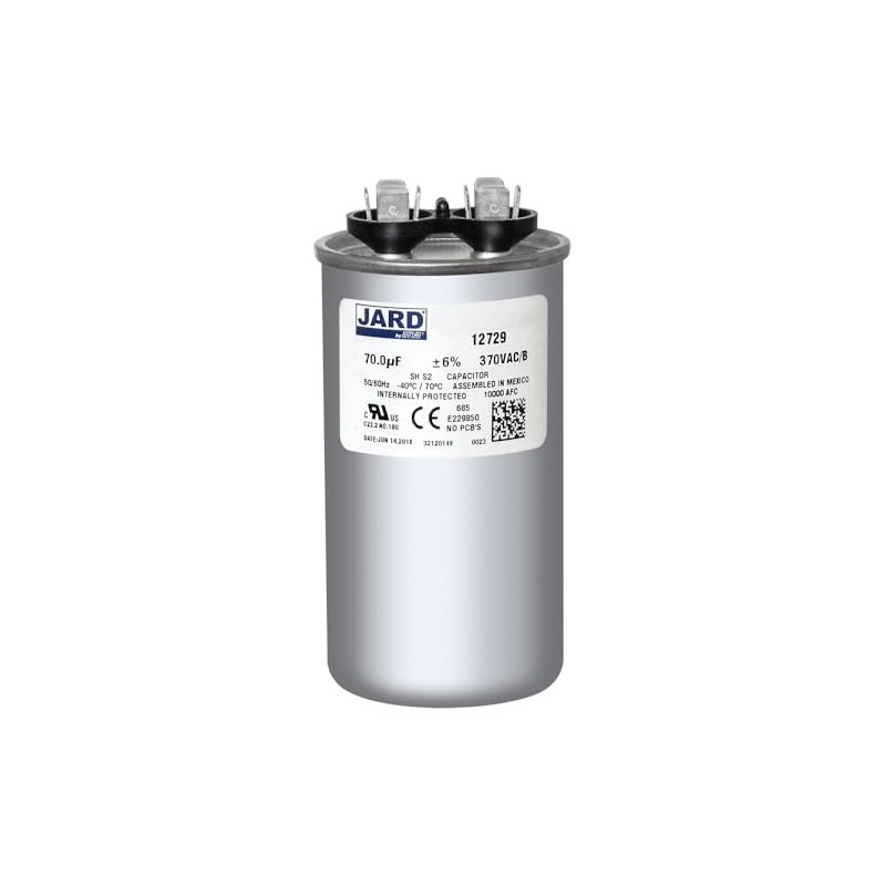 Motor Run Capacitor Round 70 uf MFD 370 Volt VAC