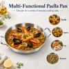 Yeksum 16 Inch Stainless Steel Paella Pan,18/10 Large Skillet，Frying Pan