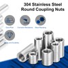 sourcing map M6 Round Connector Nuts, 304 Stainless Steel Coupling