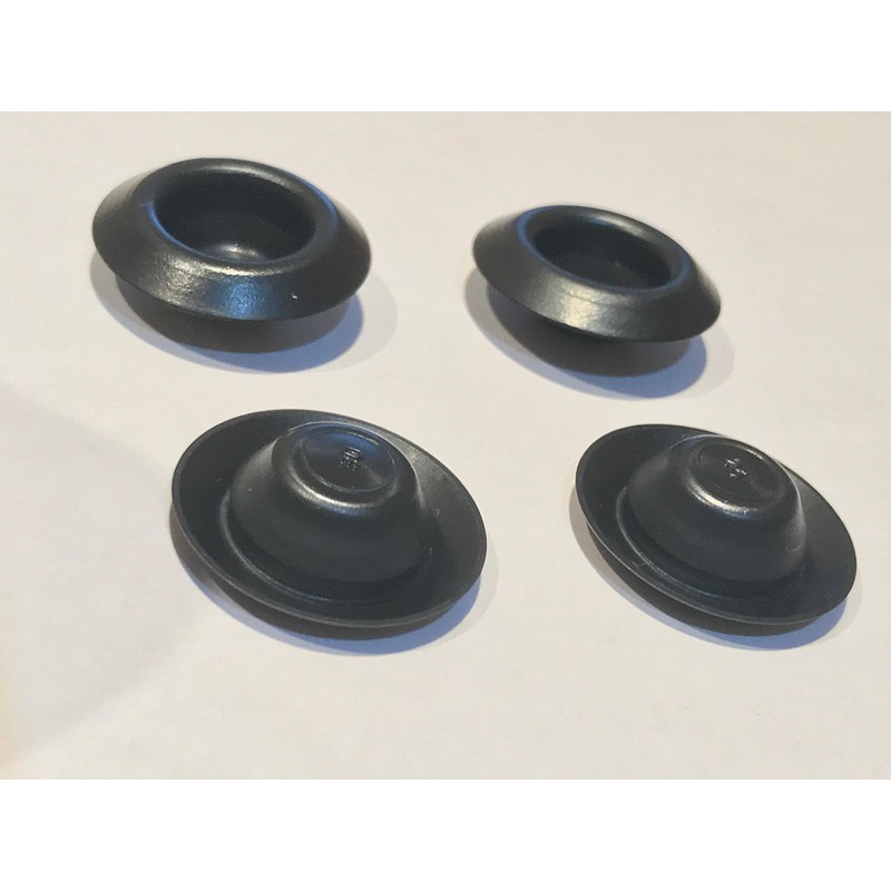 Lumac Black Plastic 1/2" Recessed Mount Hole Plug, Qty 25,