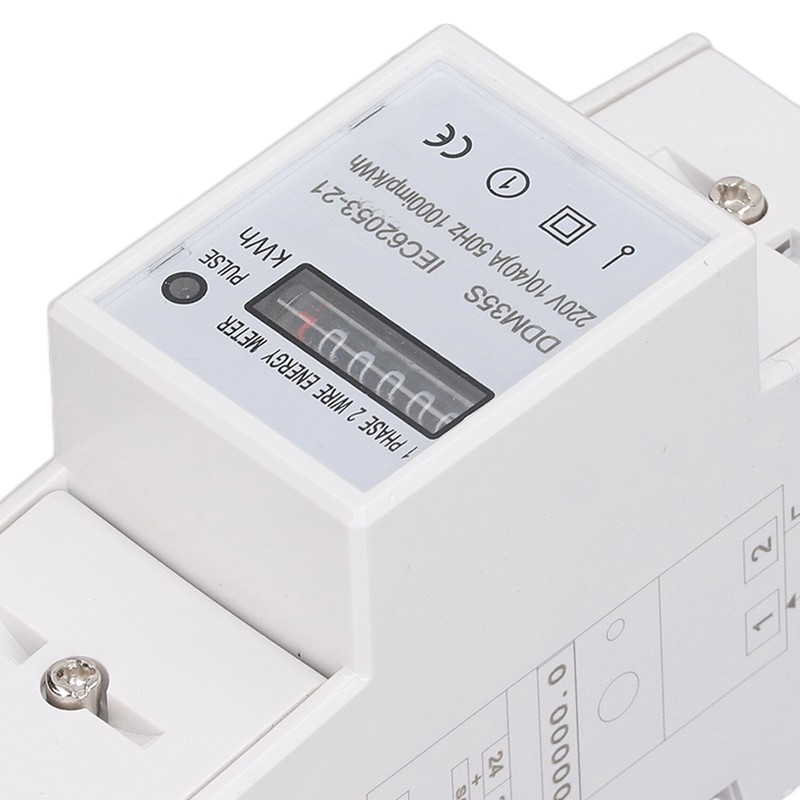 Single Phase Energy Meter Tester Digital Din Rail Electricity Monitor
