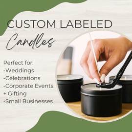 River Birch Candles Custom Label Scented Candles 10 Pack Pick Your Scent | Bulk Premium, All-Natural, Non-Toxic, 8 oz. Black Matte Tin Soy Candles | Cozy Relaxing Gifts for Home
