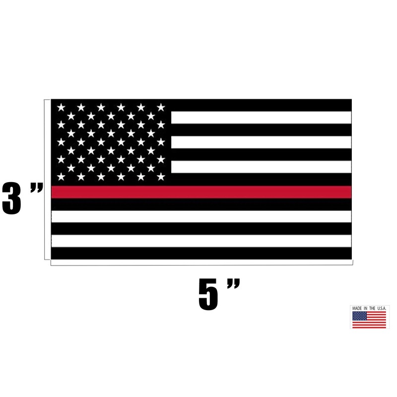 Rogue River Tactical Thin Red Line Firefighter Flag Sticker Support