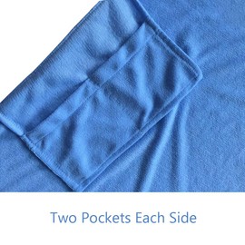 VOCOOL Chaise Lounge Pool Chair Cover Beach Towel Fitted Elastic Pocket Won't Slide 85" L x 30" W-Royal Blue