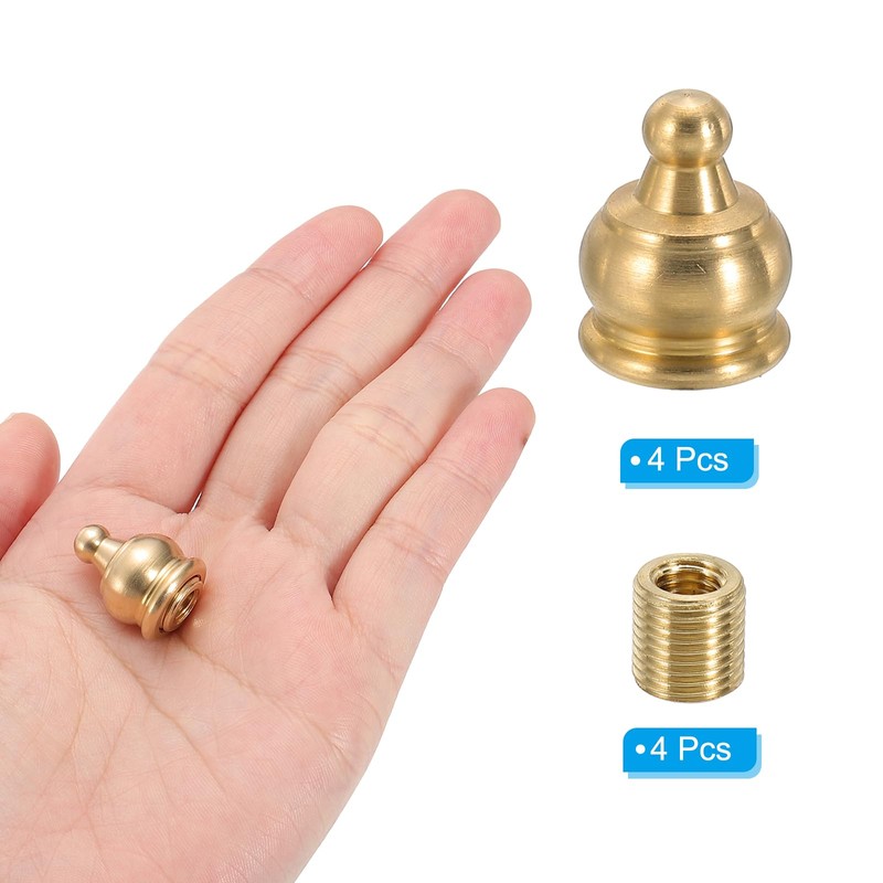PATIKIL 14.5 x 19mm Lamp Finials Caps Knob, 4 Set
