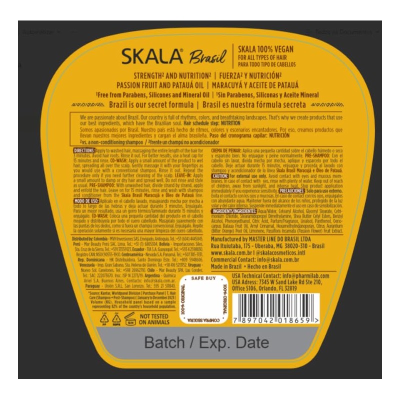 SKALA Mais Cachos, Crespos, and Maracuja 2-in-1 Cream (3-Pack Bundle)