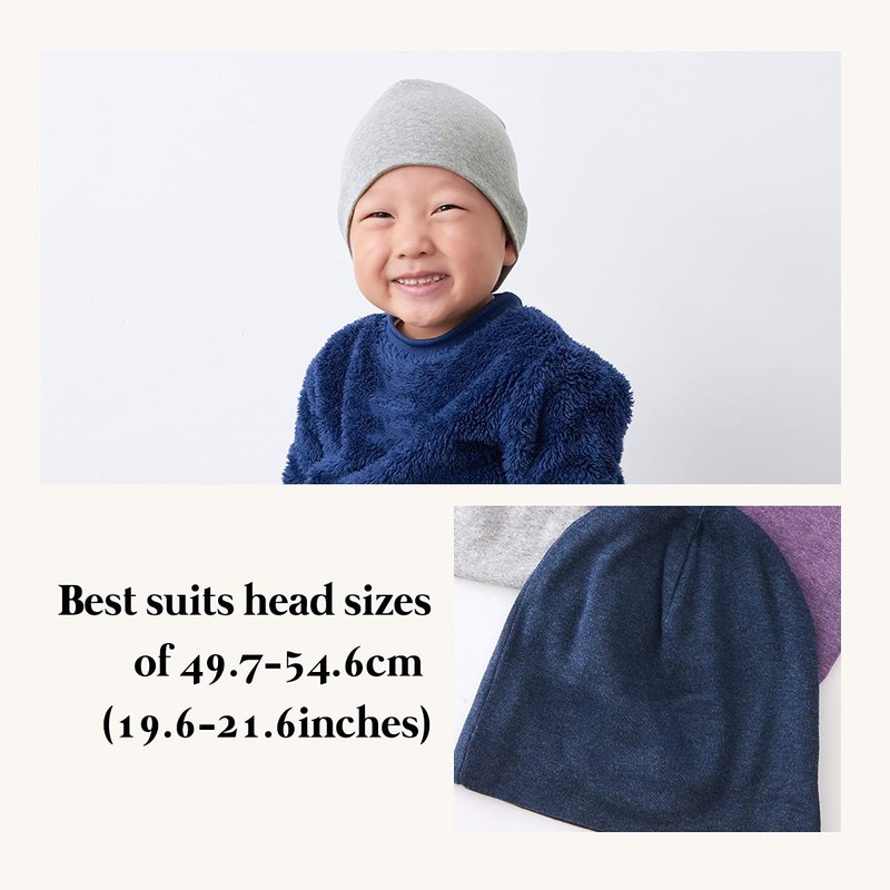 CHARM Gorro orgánico para niños pequeños – algodón holgado para