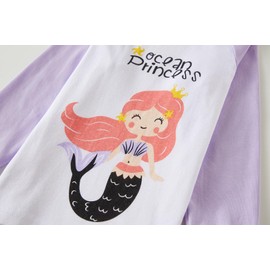 Girls Pyjamas Set Sleepwear Cotton Toddler Clothes Long Sleeve Nightwear Pjs 2 Piece Outfit for Kids 4-5 Years