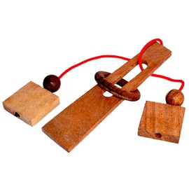 Tong Tang Puzzle, Knobelwood String Puzzle Made of Wood, Lord of The Ring Trick Puzzle, Puzzle Game, Puzzle Box, Patience Puzzle, Wooden Puzzle, Wooden Brain Teaser, IQ Test, Learning Puzzle