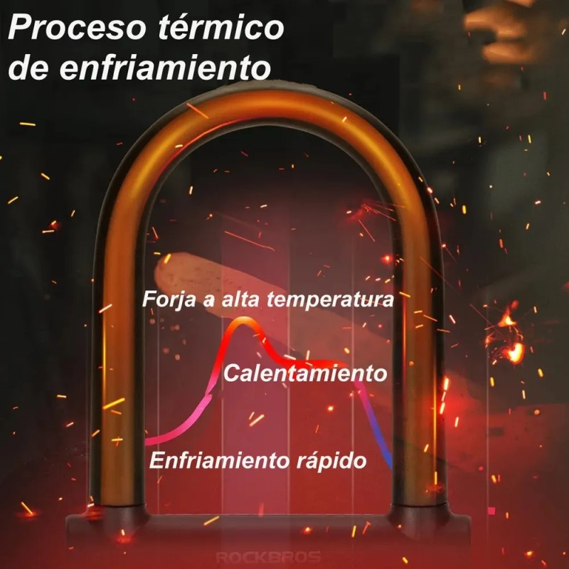 Candado Para Bicicleta Y Moto Con Contra Agua Acero Cadena