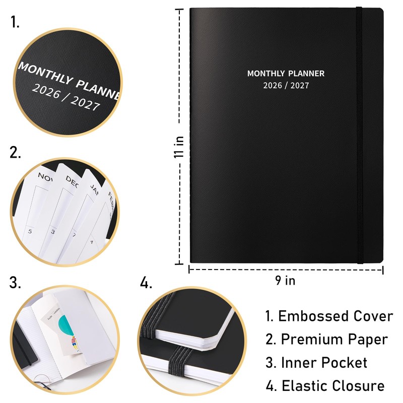 2026-2027 Monthly Planner/Calendar - 2 Year Calendar 2026-2027, Jan. 2026