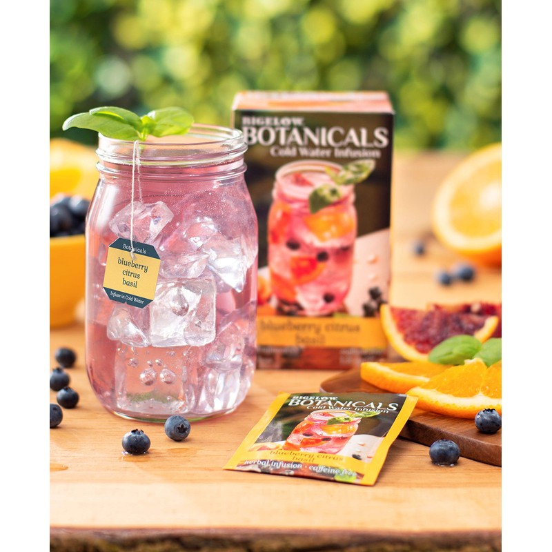 Bigelow Botanicals Cold Water Infusion Blueberry Citrus Basil Tea Bags