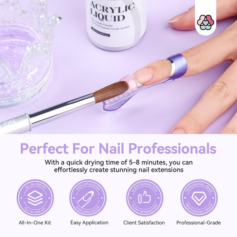 Professional Acrylic Nail Kit with Drill for Salon Extensions