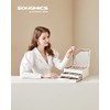 SONGMICS Caja de Joyas, 3 Niveles, Tapa de Cristal, 2