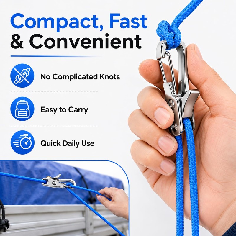 6-Pack Paracord Adjusters,Rope Tightening Tool & Tensioner,Rope with Roller Tensioner