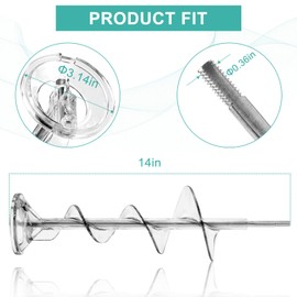 WR17X11705 Ice Maker Auger Fit for G-E & Hot-Point Refrigerator by AMI PARTS, Refrigerator Freezer Ice Bucket Replaces WR17X11939 1042091 AP3849786 PS1018130 AP3672963 PS964350