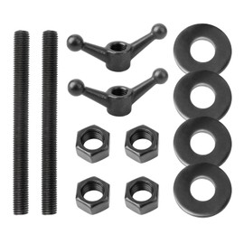 Hardware Kit for Moxon Vise, Bench Vise Screw Kit Includes 8 Inch Threaded Rods, Cast Knobs, Nuts & Washers Woodworking Workbench Tools Accessories