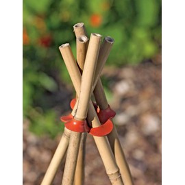Garden Things PLANT SUPPORT MADE EASY Stretch Rubber Plant Stake Connecters, 6-Pack, Model:GC-2006