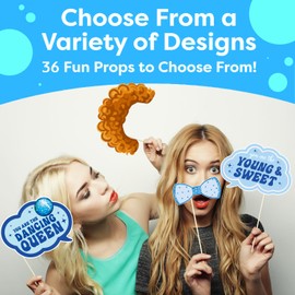 36pc Mamma Mia Bachelorette Party Decorations Photo Booth Props, Pre-Assembled Disco Bachelorette Mama Mia Party Decorations Photo Booth Props