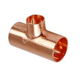 (1-PK) EZ-FLUID Plumbing 1-1/2" x 1-1/2" x 3/4" C X C X C Copper Reducing Tee,LF Pressure Reducer Tee Fittings with Sweat Solder Connection for Residential,Commercial Pipe