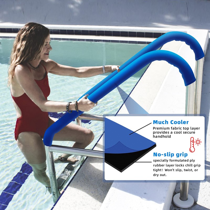 Tanzfrosch Pool Handrail Cover 4 Feet Slip Resistant Rail Grip