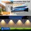 Solar Fence Lights Outdoor 10 Pack, Upgraded Brightness 3X LED