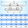 Boat Cleats 4 inch, Open Base Boat Dock Cleats, 316
