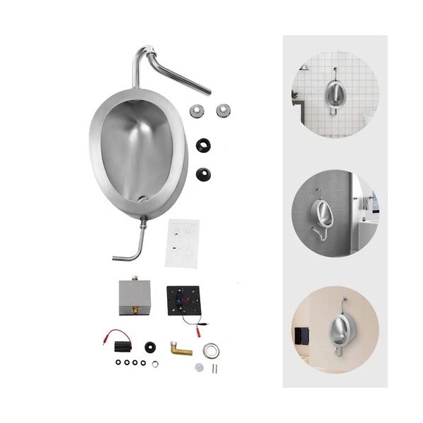 Unbranded Automatic Wall Mounted Bathroom Urinal, Intelligent Sensor Flush Public