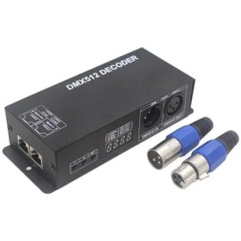 Unbranded DMX 512 LED Decoder Controller for RGB Tape Strip Light Dimmer Driver - 3X 8A