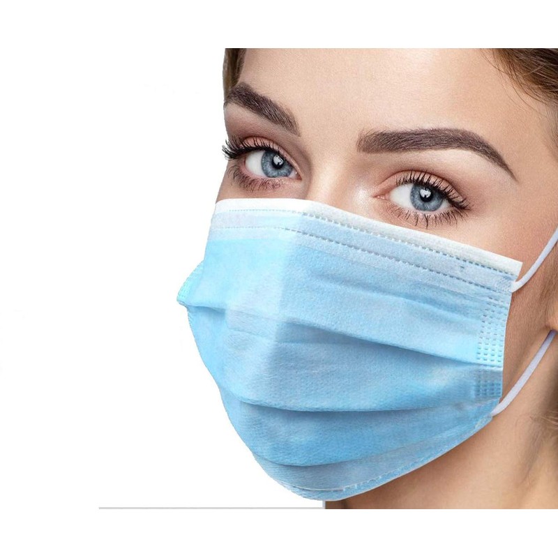 Aspect 100 Disposable Face Masks, 3 Ply Earloop Face Mask,