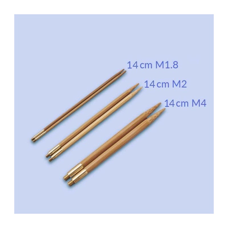 Seeknit Interchangeble Needle Tips, Beige, M2 14cm x 4.5mm