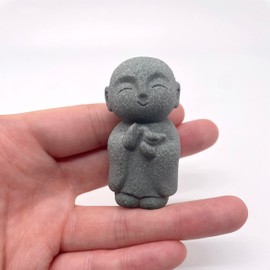 RemeeHi Jizo Set Healing Cute Small Figurine Prayer Jizo Sama Protection God Granite Happy Wishes Good Edge Cute Granite Buddha Statue (Innocence Like Children)