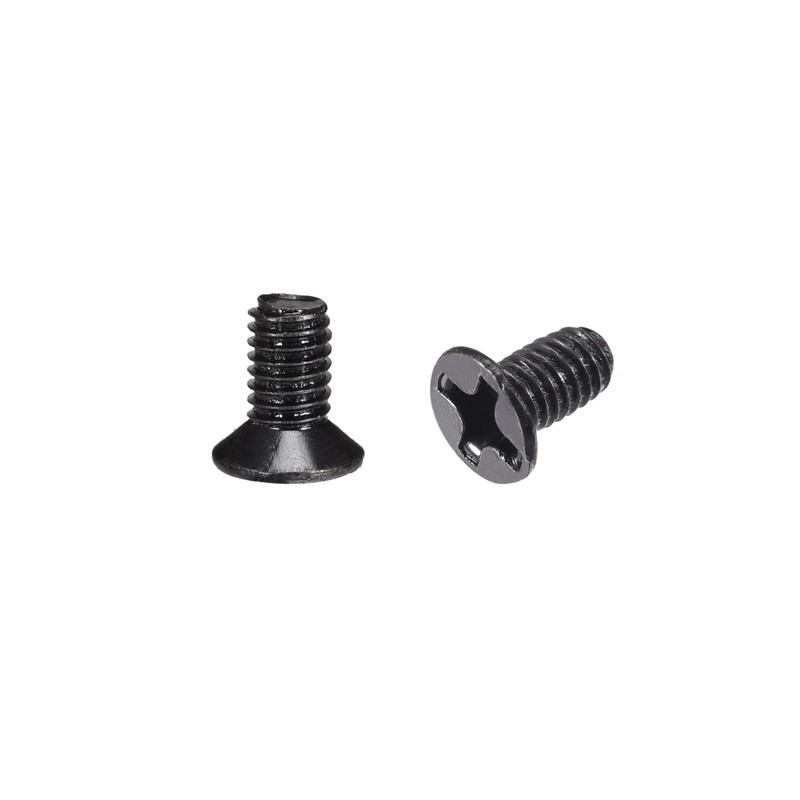 sourcing map M3 x 6mm Phillips Screw Fastener Black for