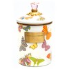 MACKENZIE-CHILDS Butterfly Garden Enamel Canister, Pretty Kitchen Storage Container with