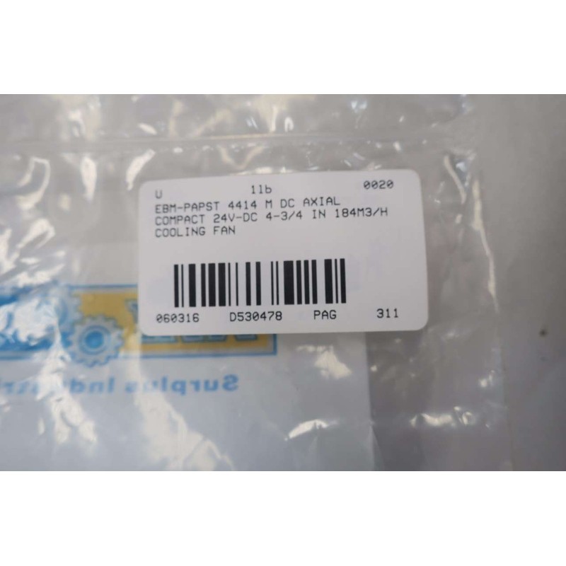 EBM-PAPST 4414 M DC AXIAL COMPACT FAN 24V-DC 119X38MM 184M3/H