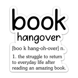 (3PCs) Book Hangover Definition Sticker Reading Book Lovers 2" Stickers, Bookish Waterproof Vinyl Stickers for Laptop Tumbler Notebook Kindle Water Bottle Decals for Readers 2 Inches