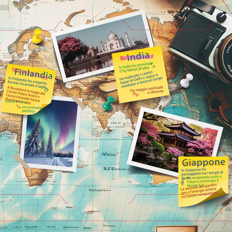 Fria K-Beauty Diario di Viaggio, 6 Maschere Viso Tessuto Biodegradabile
